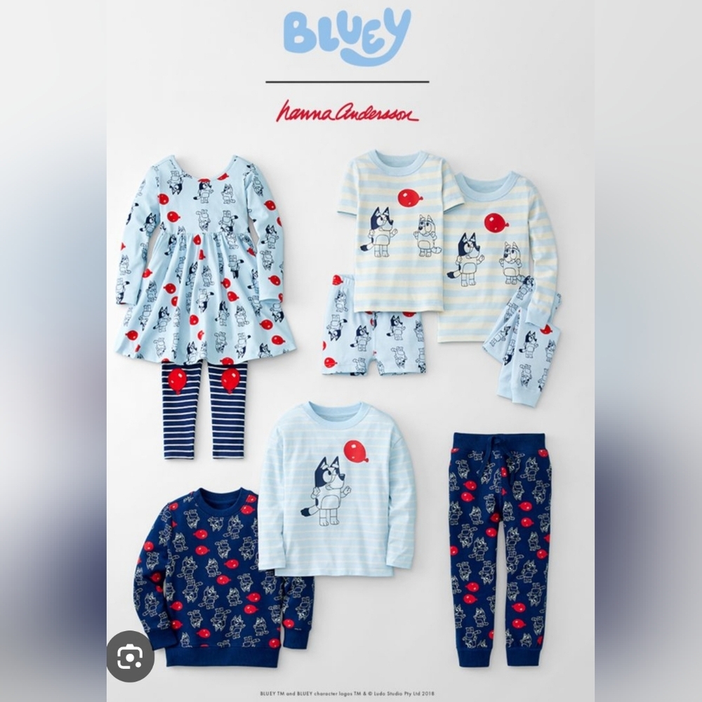 Hanna Andersson The Bluey Collection PJ Set Size 8 Unisex